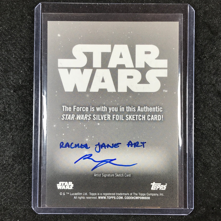 2024 Star Wars Chrome Galaxy ROSE TICO Artist Sketch Silver Foil 1/1 RACHEL JANE