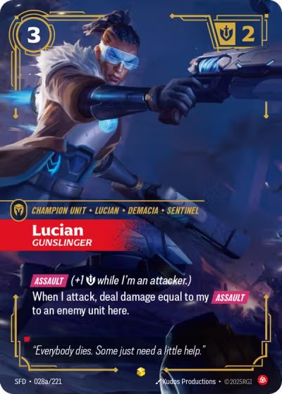 [ALTERNATE ART] Lucian - Gunslinger (028a/221) - Riftbound Spiritforged