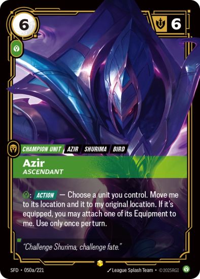 [ALTERNATE ART] Azir - Ascendant (050a/221) - Riftbound Spiritforged