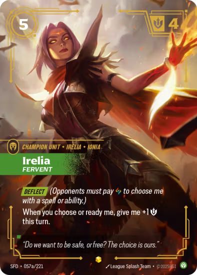 [ALTERNATE ART] Irelia - Fervent (057a/221) - Riftbound Spiritforged