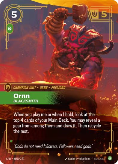 Ornn - Blacksmith (058/221) Epic - Riftbound Spiritforged