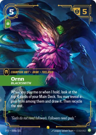 [ALTERNATE ART] Ornn - Blacksmith (058a/221) - Riftbound Spiritforged