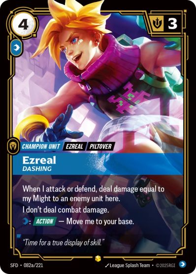 [ALTERNATE ART] Ezreal - Dashing (082a/221) - Riftbound Spiritforged