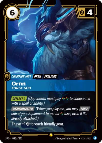 [ALTERNATE ART] Ornn - Forge God (085a/221) - Riftbound Spiritforged