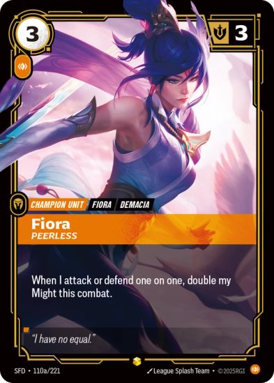 [ALTERNATE ART] Fiora - Peerless (110a/221) - Riftbound Spiritforged