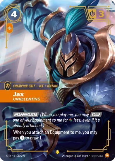 [ALTERNATE ART] Jax - Unrelenting (119a/221) - Riftbound Spiritforged