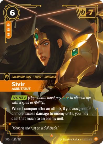 Sivir - Ambitious (120/221) Epic - Riftbound Spiritforged