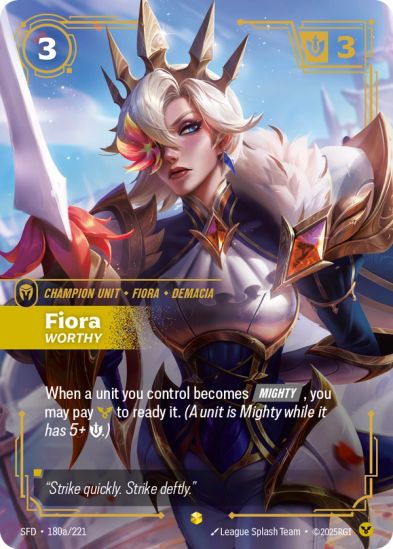 [ALTERNATE ART] Fiora - Worthy (180a/221) - Riftbound Spiritforged