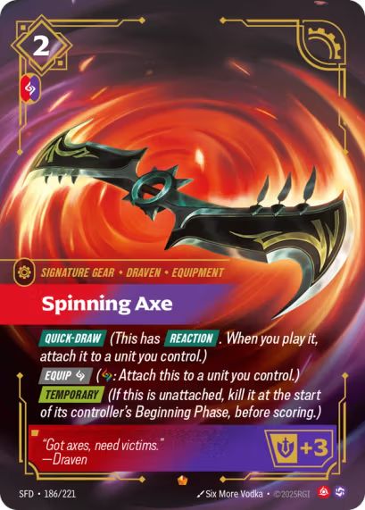 Spinning Axe (186/221) Epic - Riftbound Spiritforged
