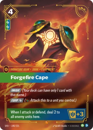 Forgefire Cape (190/221) Epic - Riftbound Spiritforged