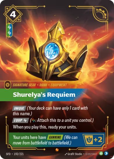 Shurelya's Requiem (192/221) Epic - Riftbound Spiritforged