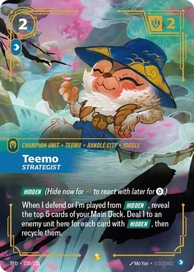 Teemo - Strategist (Overnumbered) (230/221) - Riftbound Spiritforged