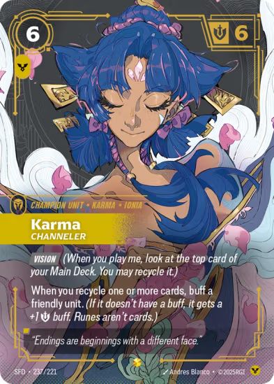 Karma - Channeler (Overnumbered) (237/221) - Riftbound Spiritforged