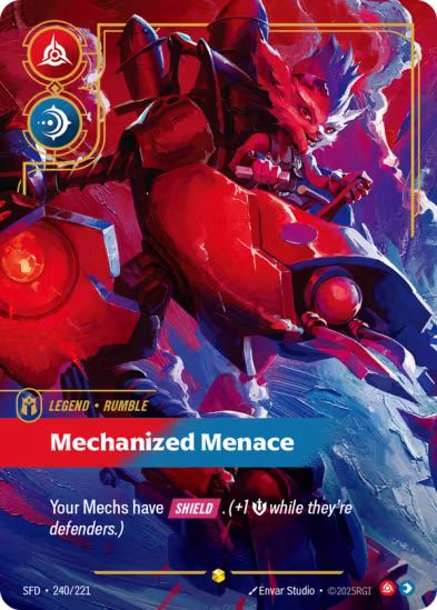 Rumble - Mechanized Menace (Overnumbered) (240/221) - Riftbound Spiritforged