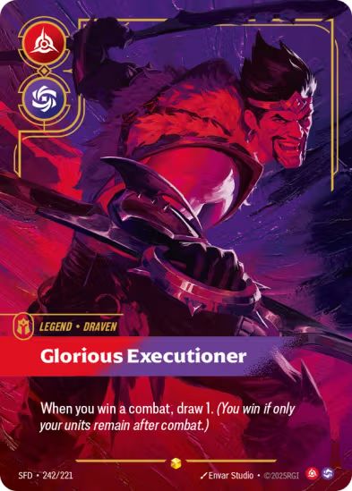 Draven - Glorious Executioner (Overnumbered) (242/221) - Riftbound Spiritforged