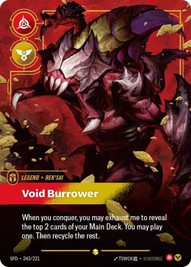 Rek'sai - Void Burrower (Overnumbered) (243/221) - Riftbound Spiritforged