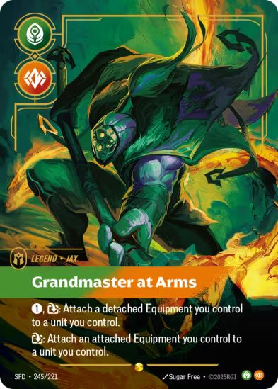 Jax - Grandmaster At Arms (Overnumbered) (245/221) - Riftbound Spiritforged