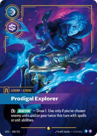 Ezreal - Prodigal Explorer (Overnumbered) (248/221) - Riftbound Spiritforged