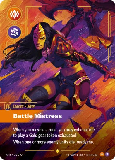 Sivir - Battle Mistress (Overnumbered) (250/221) - Riftbound Spiritforged