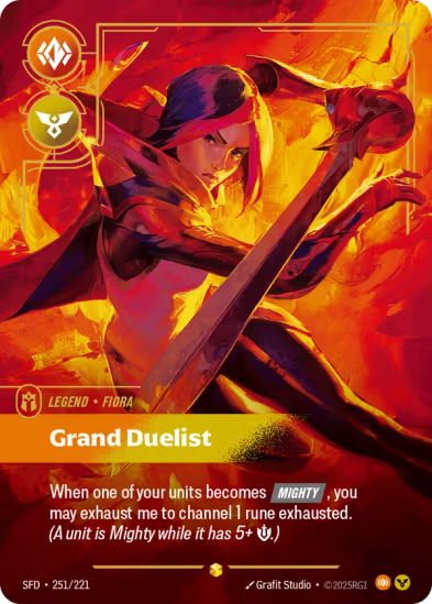 Fiora - Grand Duelist (Overnumbered) (251/221) - Riftbound Spiritforged