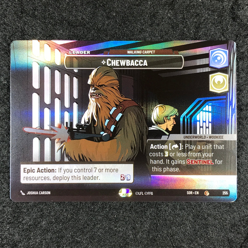 FOIL SHOWCASE Chewbacca - Walking Carpet - #255 - Leader Spark of Rebellion