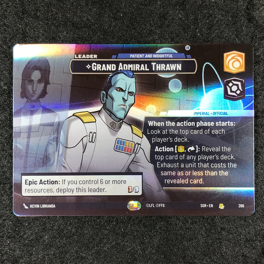FOIL SHOWCASE Grand Admiral Thrawn - Patient and Insightful - #266 - Leader Spark of Rebellion