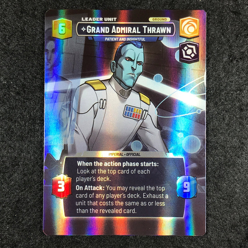 FOIL SHOWCASE Grand Admiral Thrawn - Patient and Insightful - #266 - Leader Spark of Rebellion
