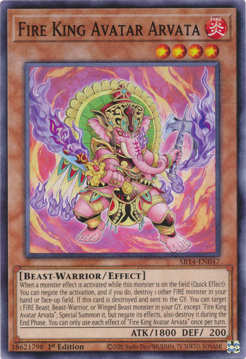 Fire King Avatar Arvata - SR14-EN047 - Common 1st Edition