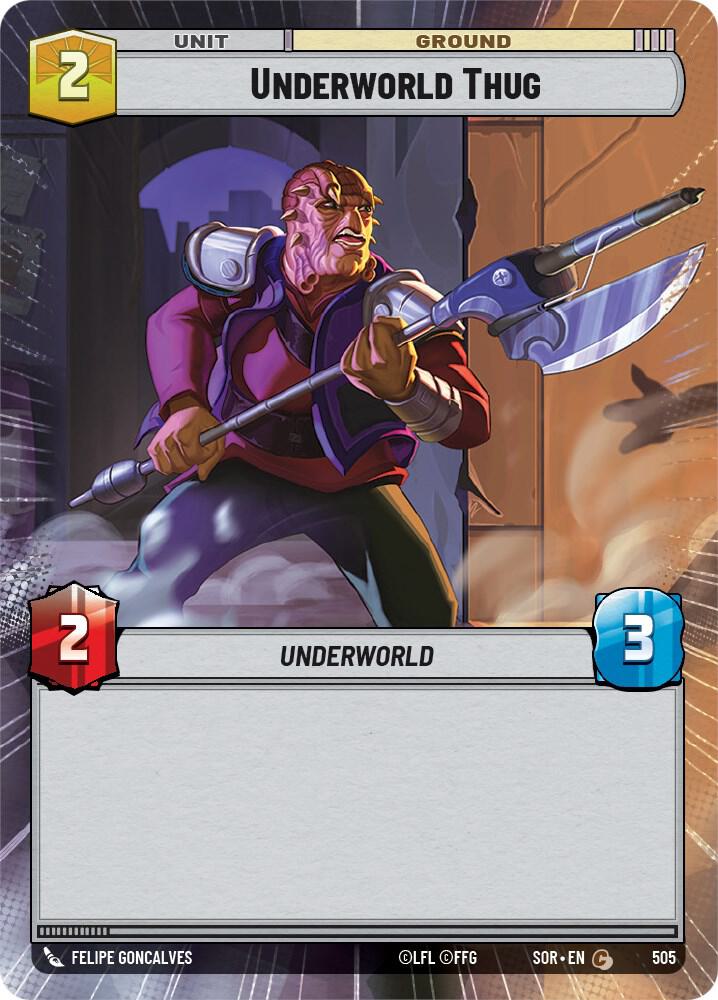 FOIL HYPERSPACE Underworld Thug - #505 - Common Spark of Rebellion