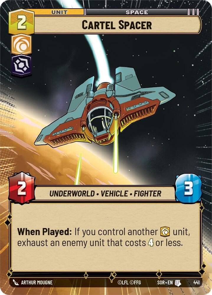 FOIL HYPERSPACE Cartel Spacer - #441 - Uncommon Spark of Rebellion
