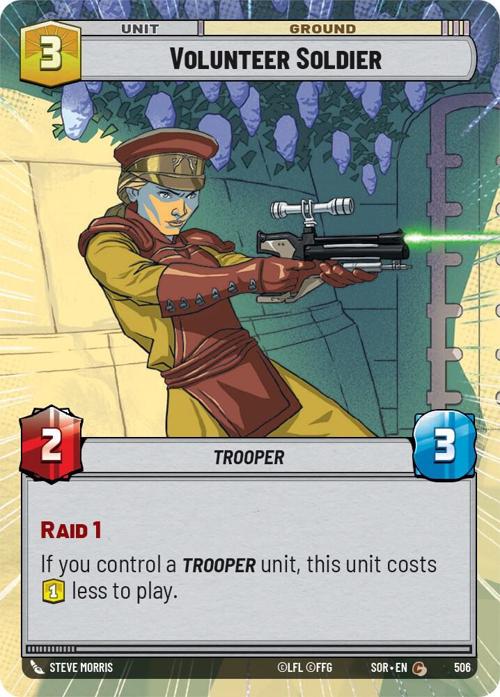 FOIL HYPERSPACE Volunteer Soldier - #506 - Common Spark of Rebellion