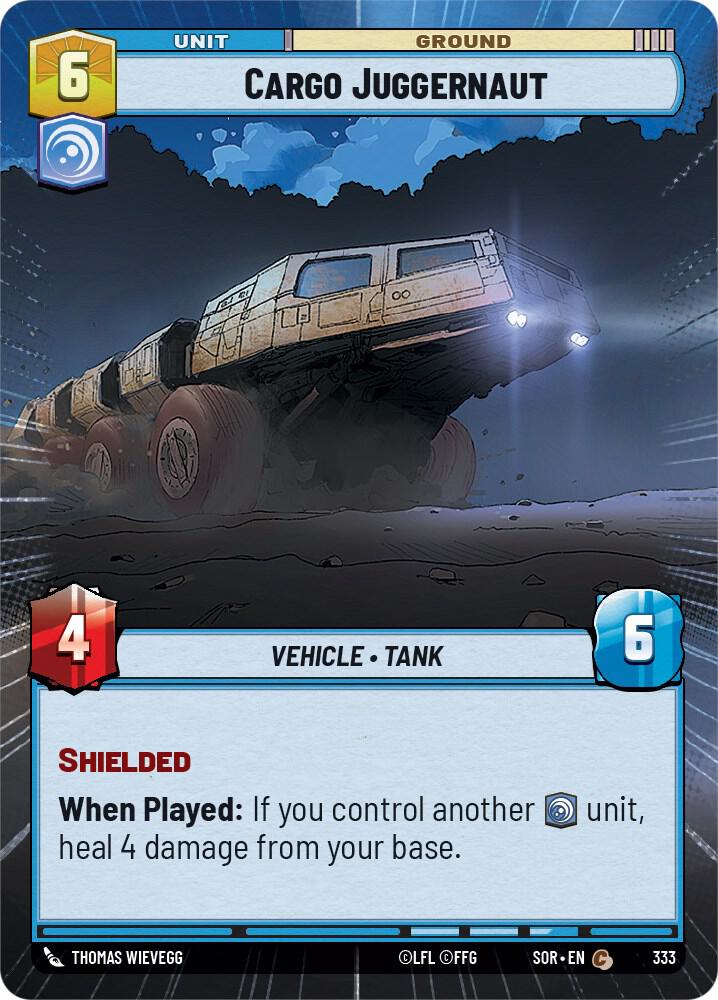 FOIL HYPERSPACE Cargo Juggernaut - #333 - Common Spark of Rebellion