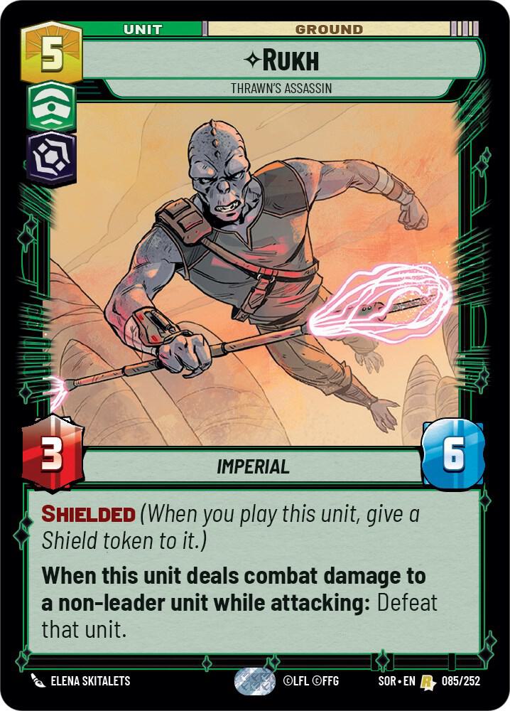 FOIL Rukh - Thrawns Assassin - 085/252 - Rare Spark of Rebellion