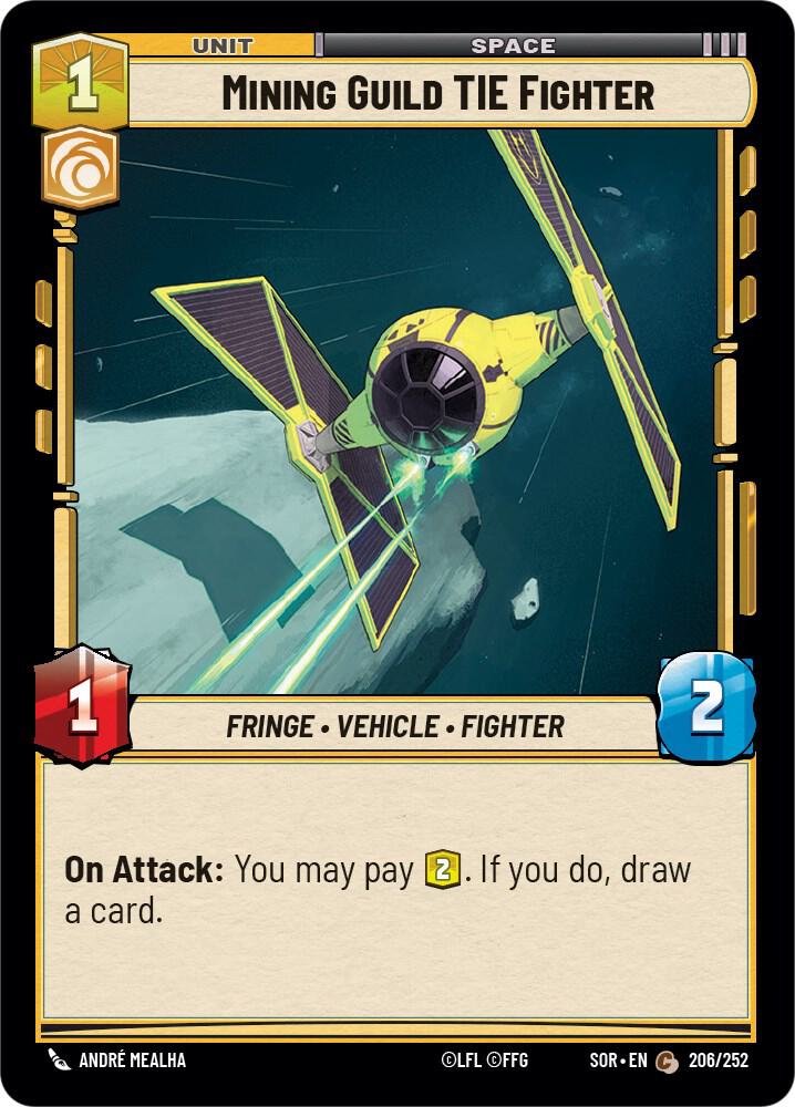 FOIL Mining Guild TIE Fighter - 206/252 - Common Spark of Rebellion