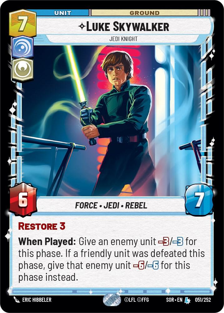Luke Skywalker - 051/252 - Legendary Spark of Rebellion