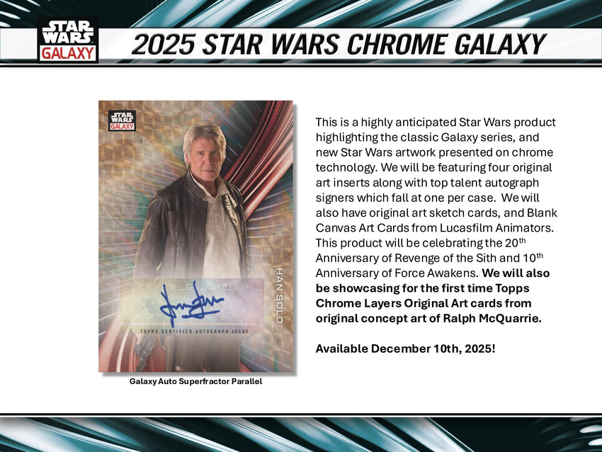 2025 Topps Star Wars Chrome Galaxy Hobby Pack