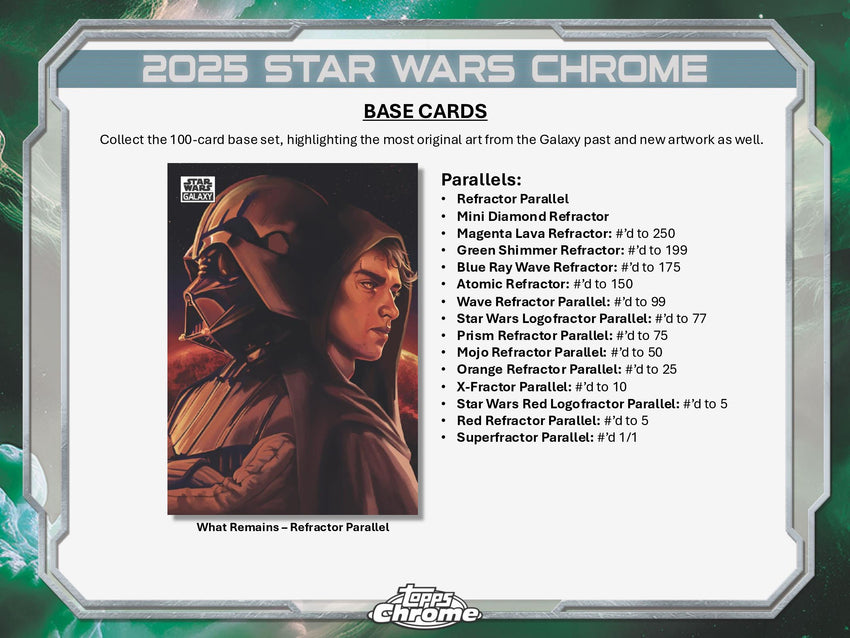 2025 Topps Star Wars Chrome Galaxy Hobby Pack