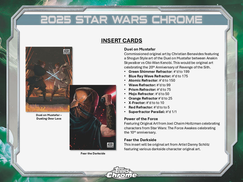 2025 Topps Star Wars Chrome Galaxy Hobby Pack