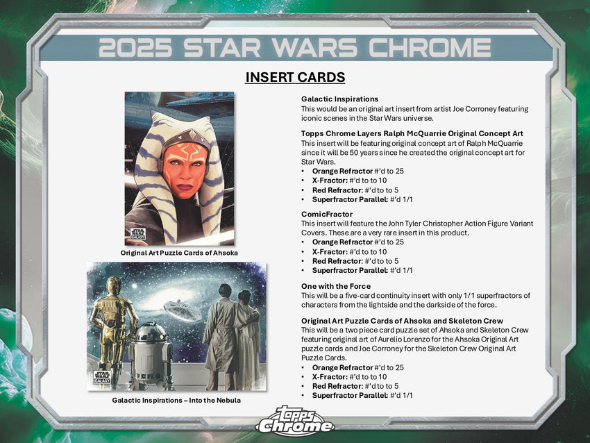 2025 Topps Star Wars Chrome Galaxy Hobby Pack
