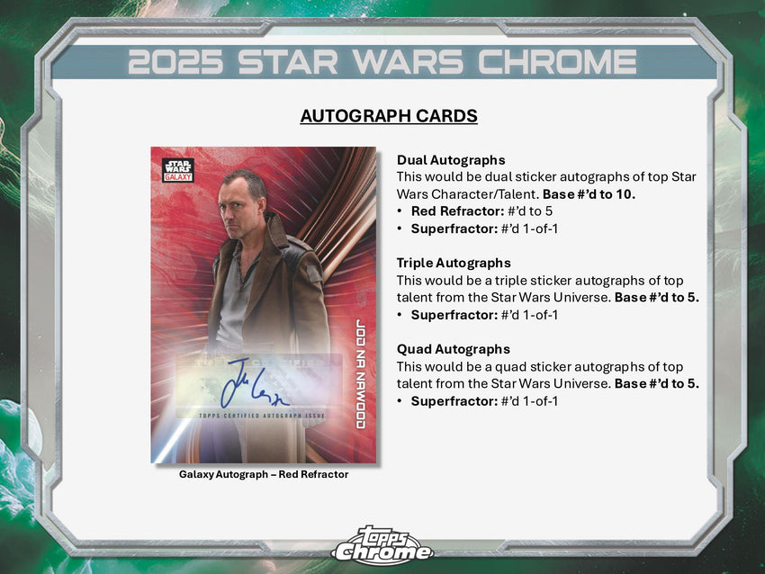 2025 Topps Star Wars Chrome Galaxy Hobby Pack