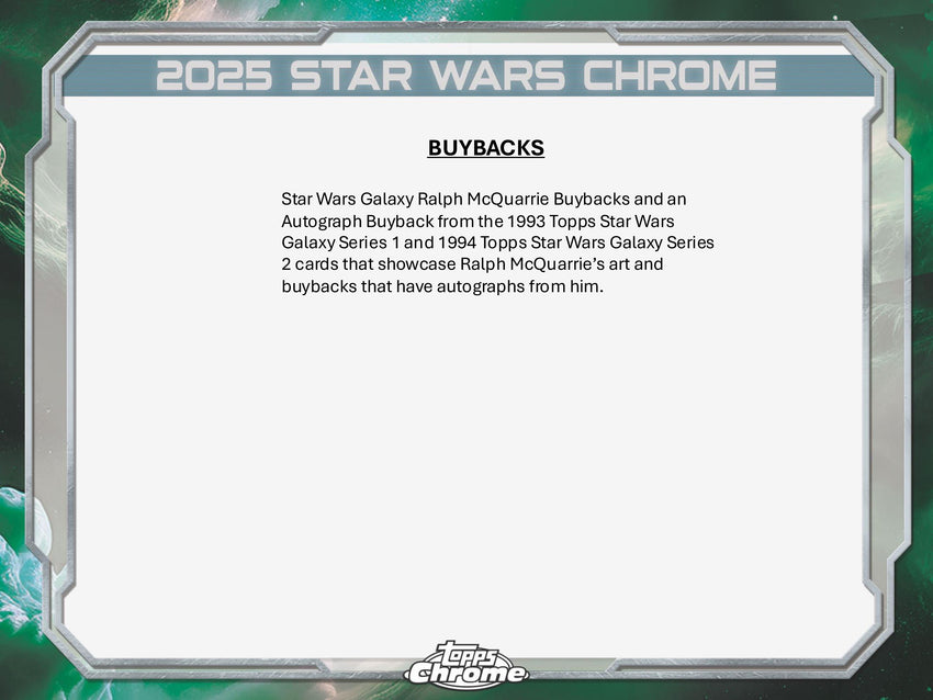 2025 Topps Star Wars Chrome Galaxy Hobby Pack