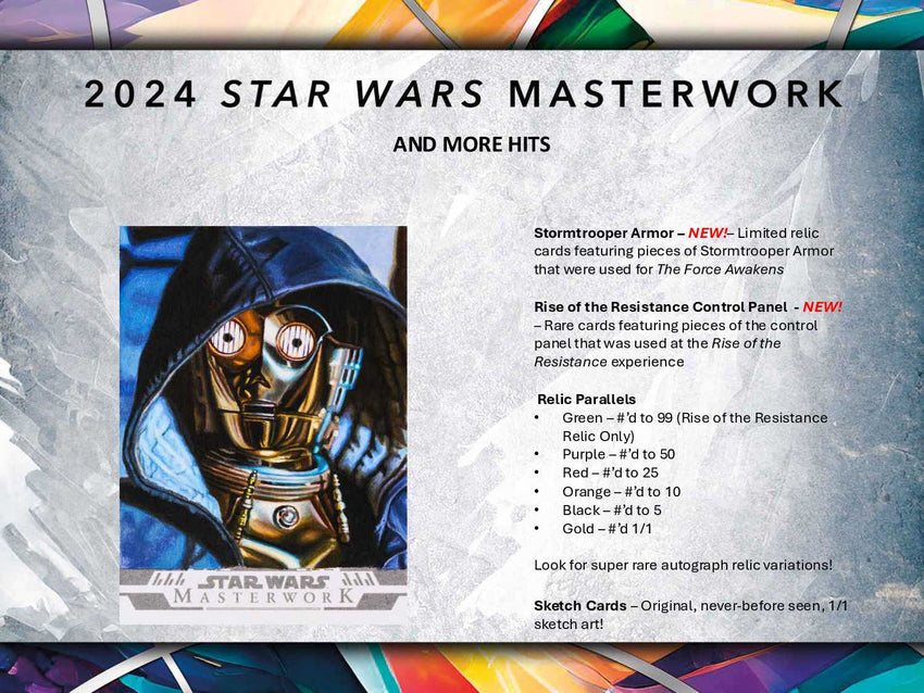 2024 Topps Star Wars Masterwork Hobby Box (Pre Order)