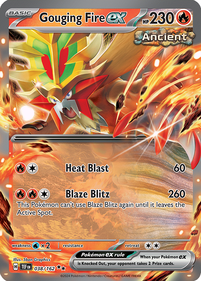 038/162 - Gouging Fire ex - Ultra Rare Temporal Forces