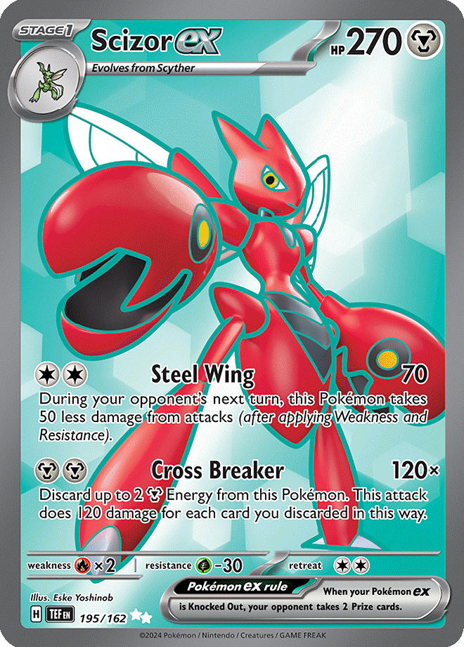 195/162 - FULL ART Scizor ex - Ultra Rare Temporal Forces