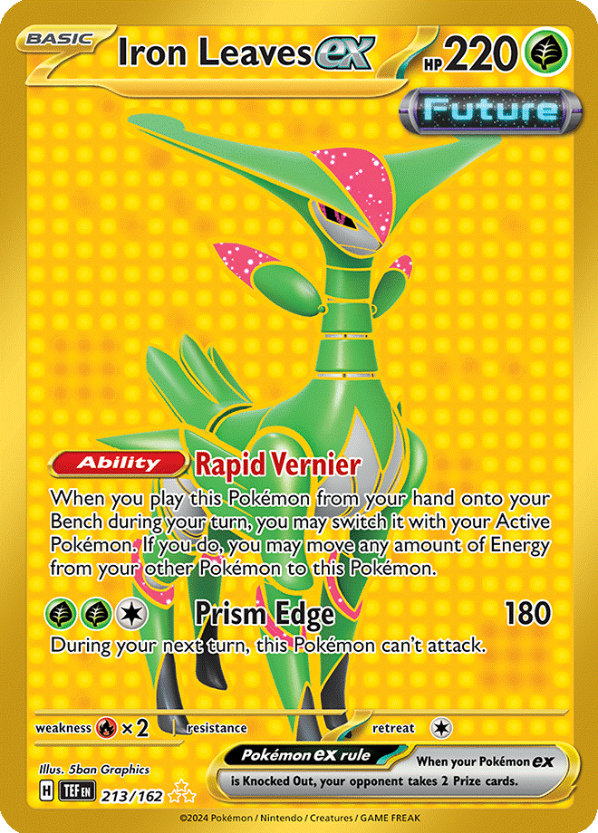 [GOLD] Iron Leaves EX - 213/162 - Hyper Rare Temporal Forces