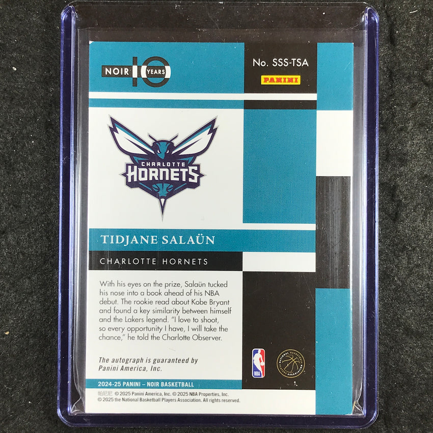2024-25 Noir TIDJANE SALAUN Sneaker Spotlight Signatures Rookie Auto 75/99