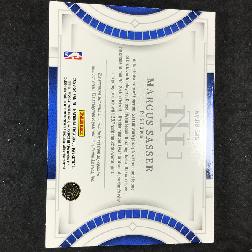 2023-24 National Treasures MARCUS SASSER Rookie Jumbo Brand Logo Auto Booklet 3/3