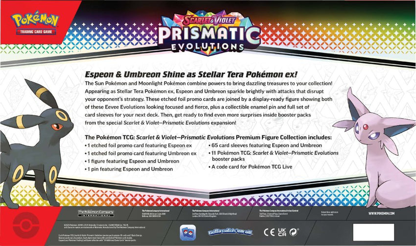 Pokemon TCG Scarlet & Violet Prismatic Evolutions Premium Figure Collection