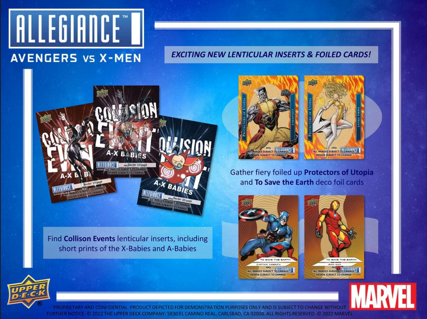 2023 Upper Deck Marvel Allegiance: Avengers VS X-Men Hobby Pack