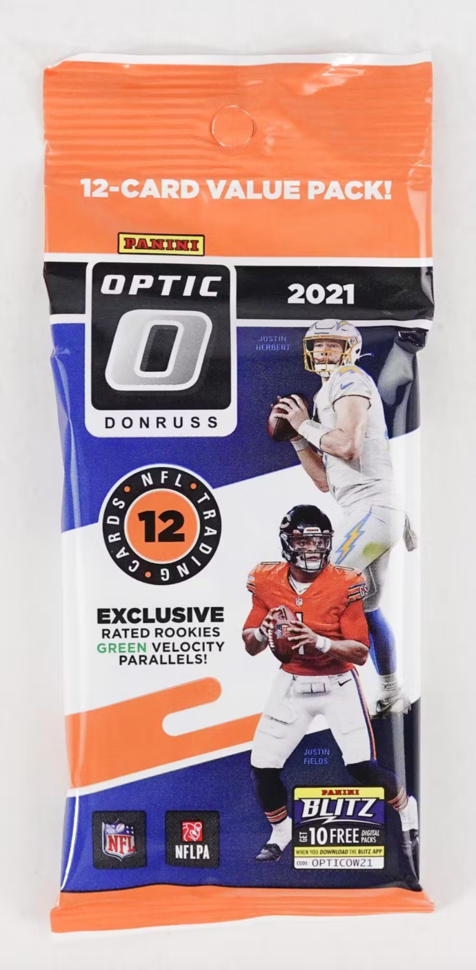 2021 Panini Donruss Optic Football Jumbo Value Pack (Lot of 12 = 1 Box!)